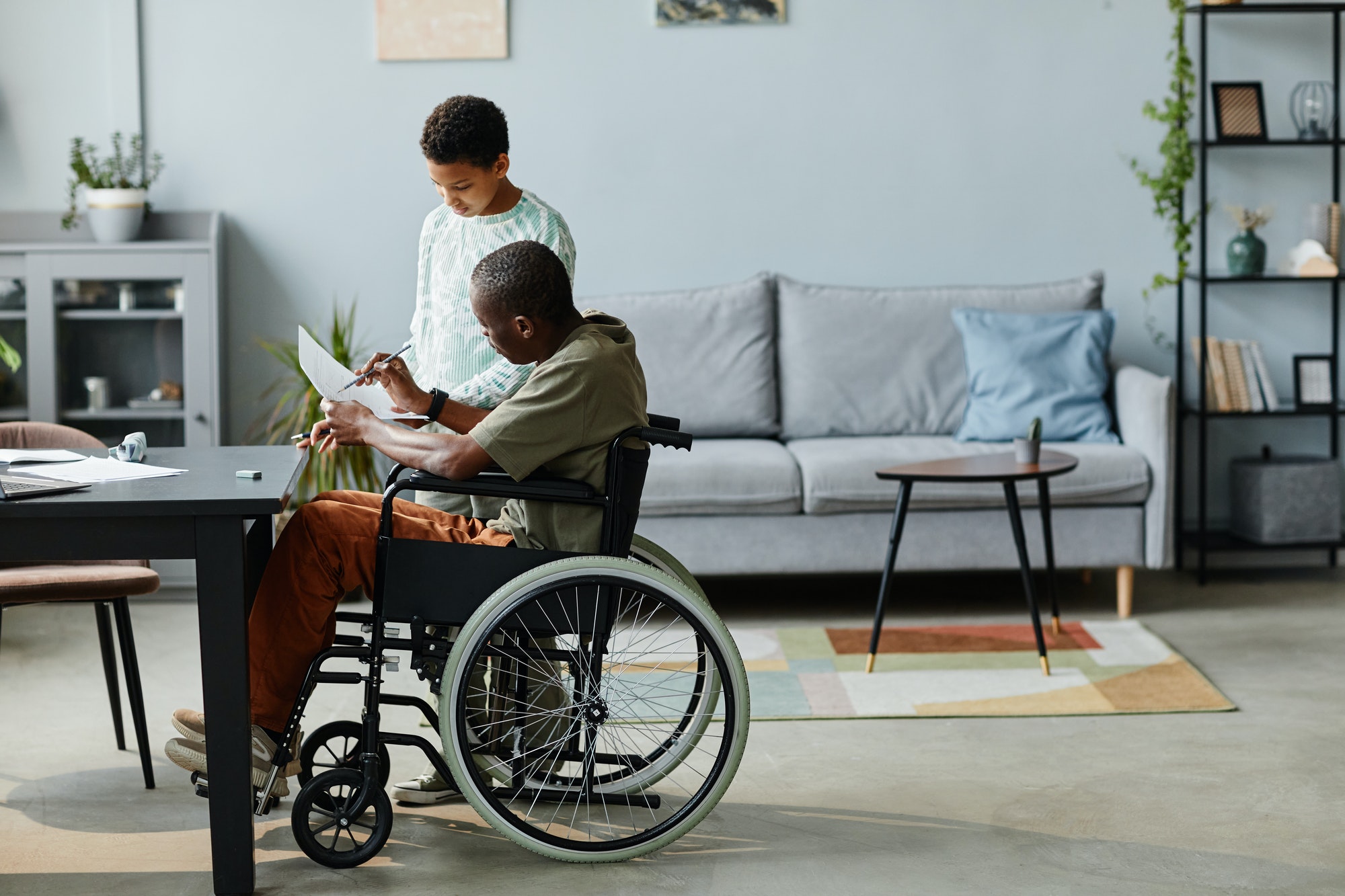 Parent with Disability Helping daughter with Schoolwork